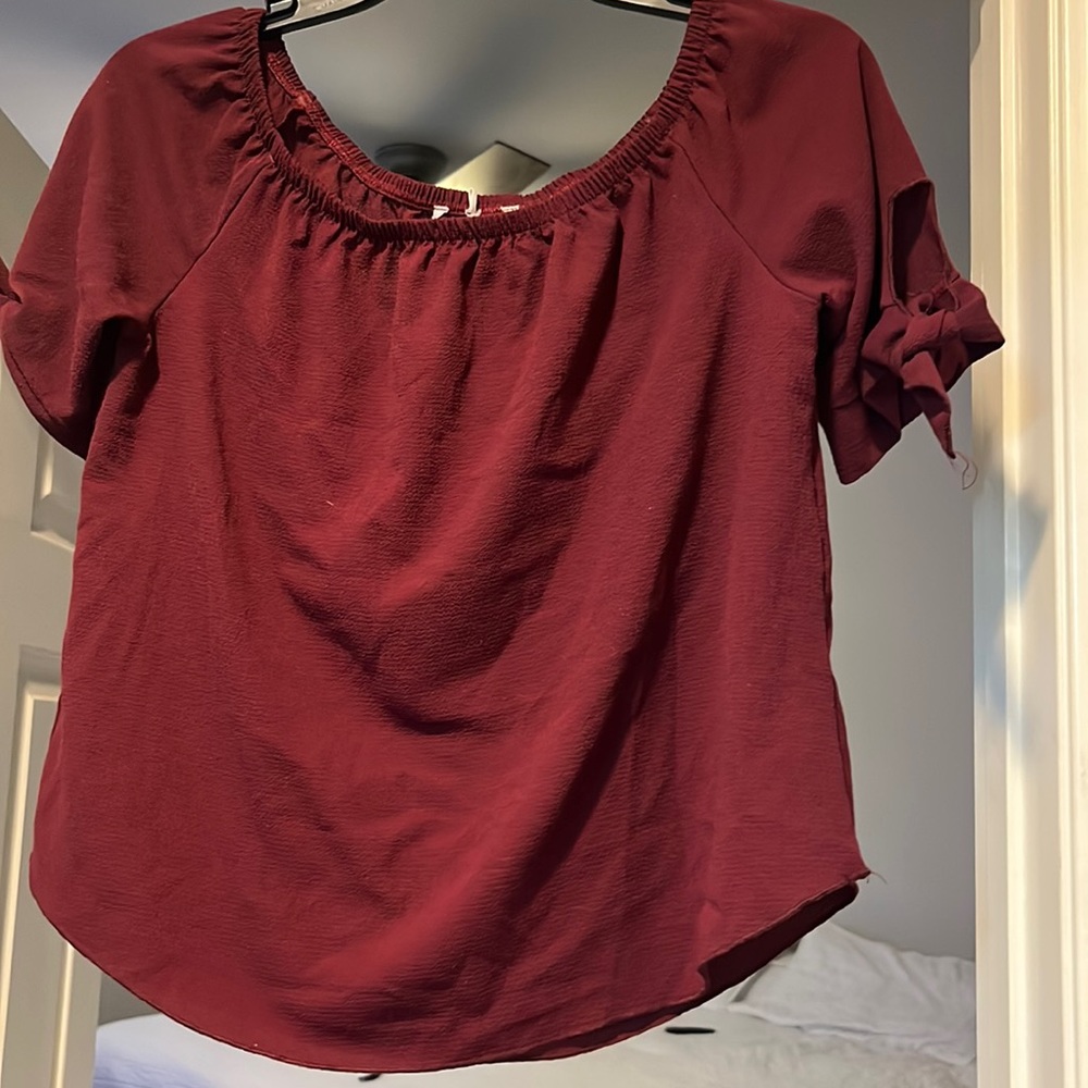 Small burgundy blouse